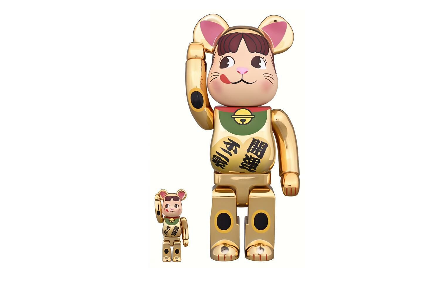 【代購】BE@RBRICK Beckoning Cat Peko Chan Gold Plated Gold