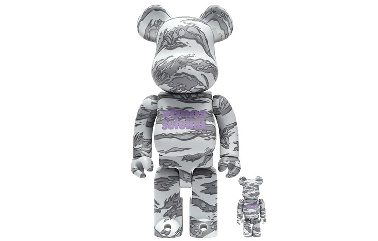 【代購】BE@RBRICK X Atmos X Solebox Grey