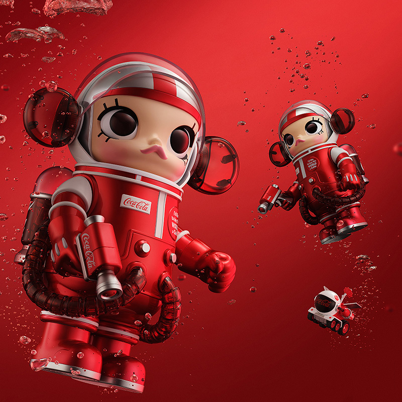 【代購】POP MART 400% MEGA SPACE MOLLY Classic Coca-Cola Coca-Cola 2nd Generation Trendy Figures