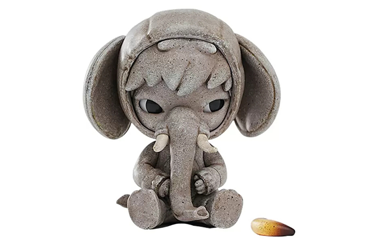 【代購】POP MART HIRONO Elephant In The Room Hirono Trendy Figures Gray 6.9cm