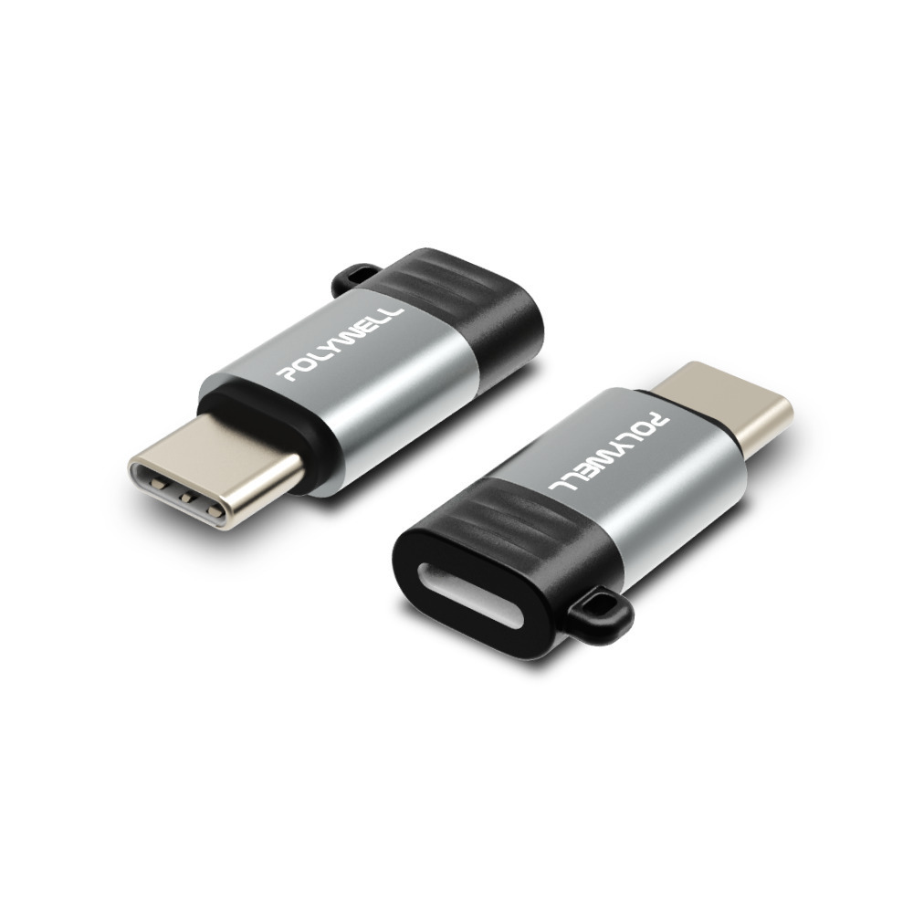 蘋果充電線轉接器 Type-C To Lightning母 POLYWELL 可充電 可傳輸 寶利威爾【DZ0217】