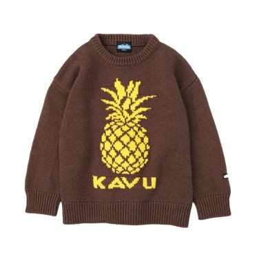 【網店獨家發售】#KAVU #日版 Kid's Pineapple Knit #Brown