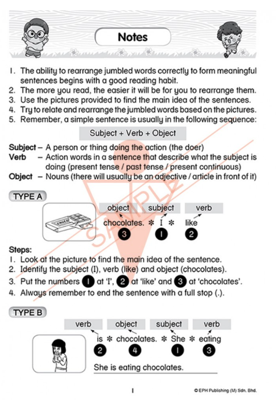 EPH词句重组英文一年级