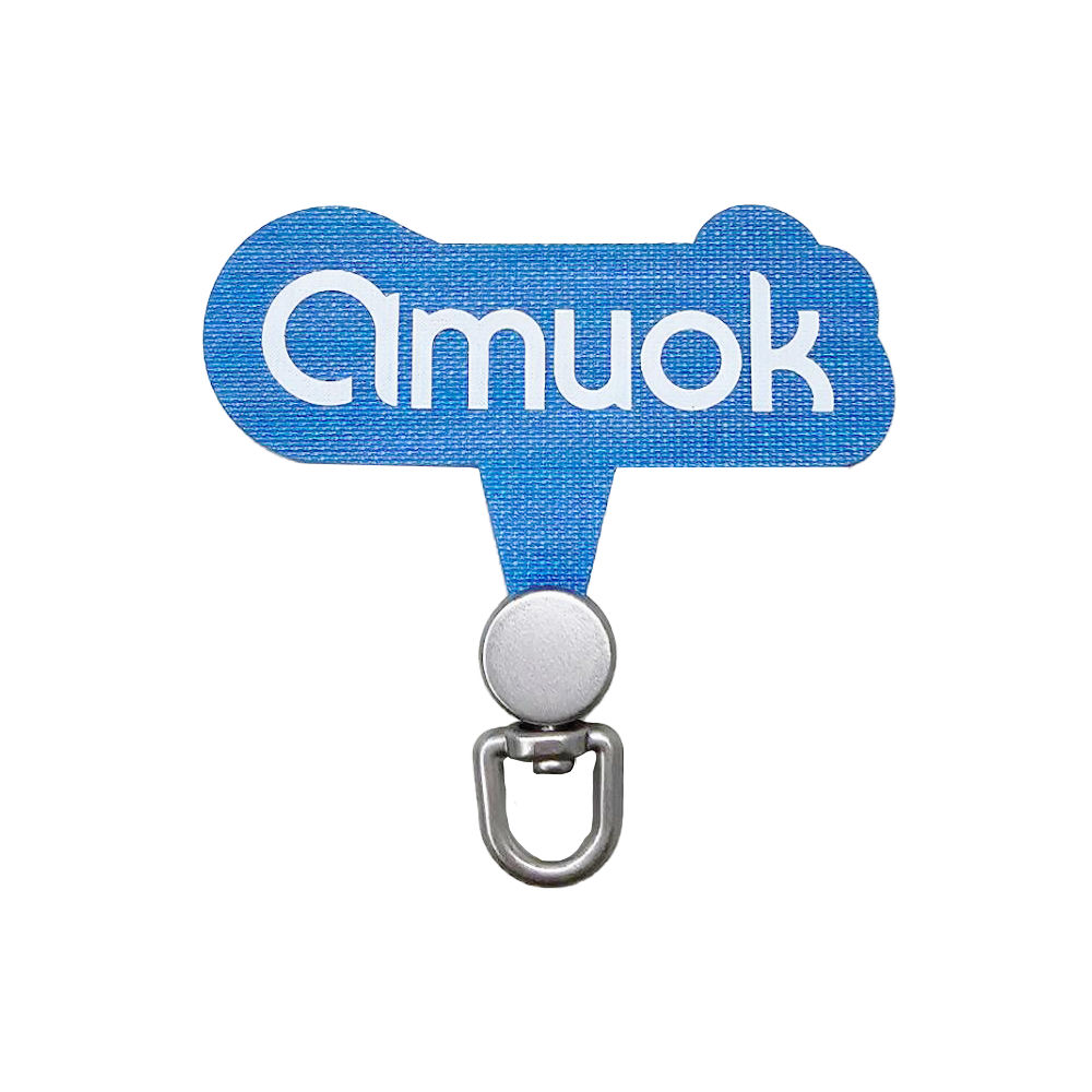 【amuok】360°旋轉品牌手機掛繩夾片