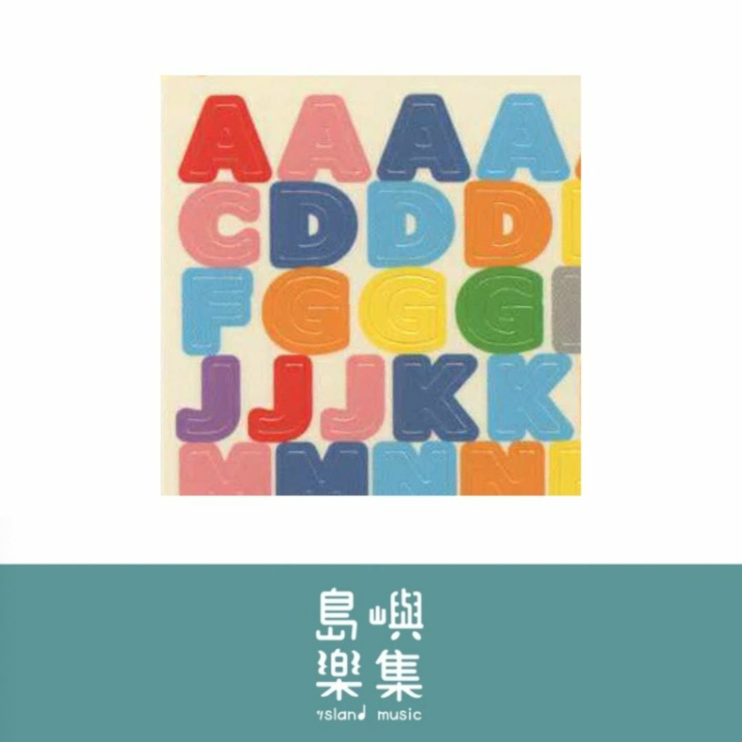 3WAY 圓形貼紙 - 字母