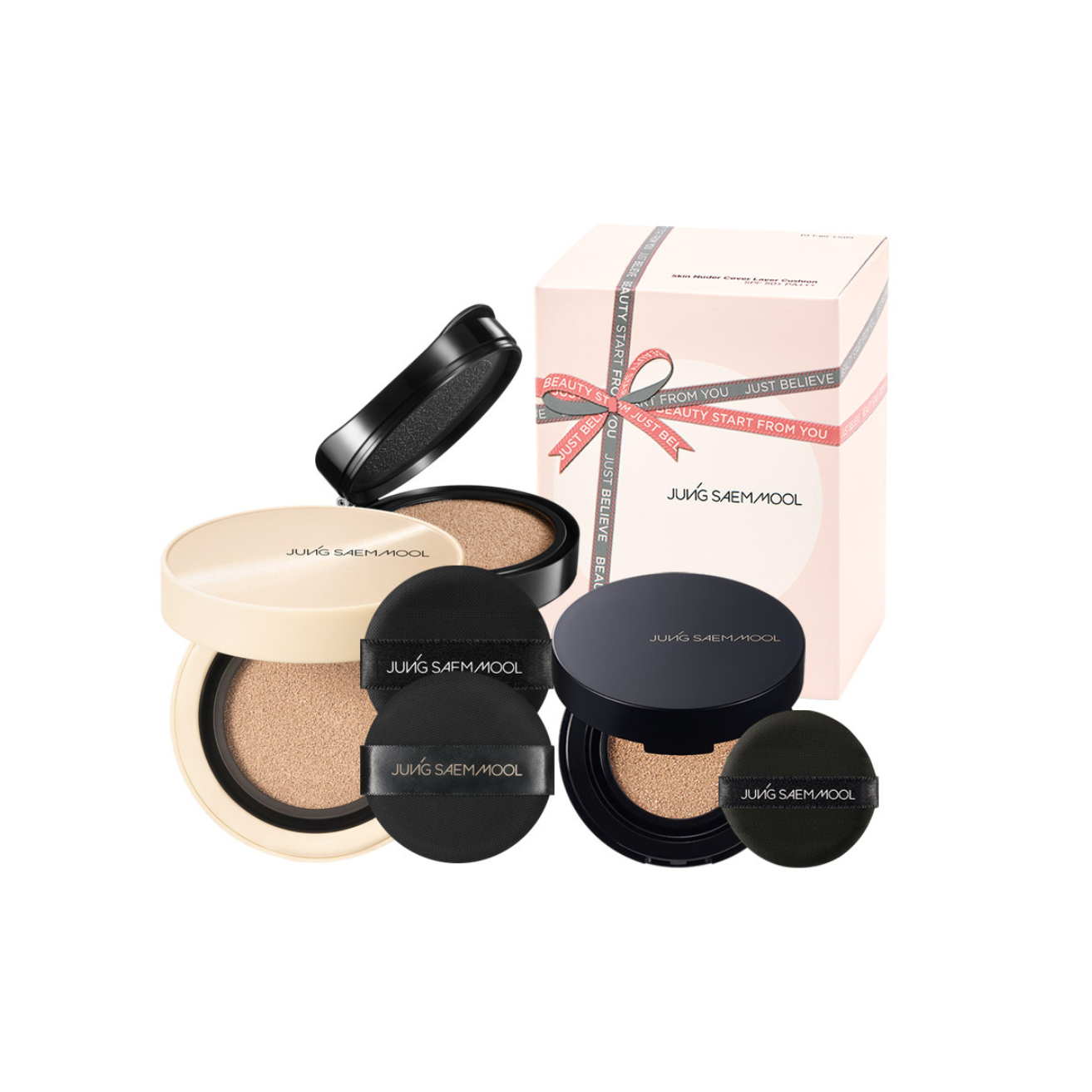 【遮瑕啞面】Jung Saem Mool beauty 持久無暇柔焦裸色氣墊粉底套裝 Fair Light