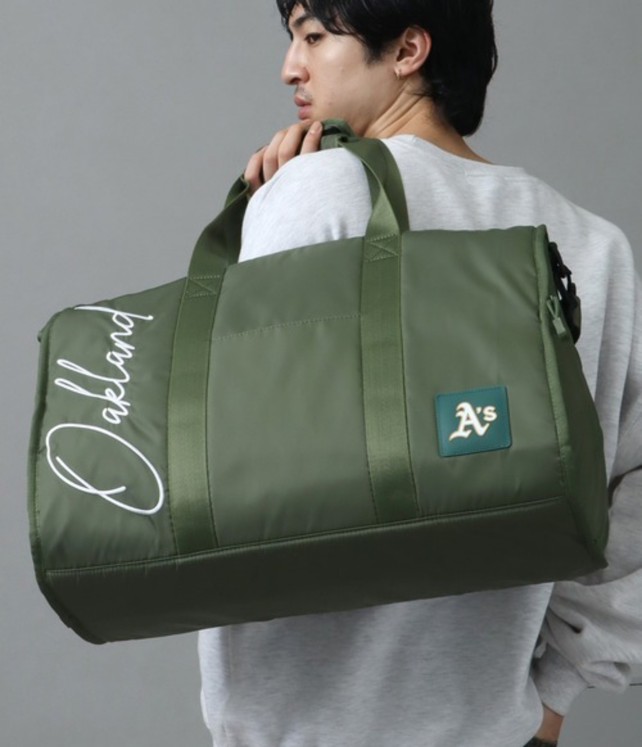 【預購】J0210904 MLB 旅行用斜孭袋 / 波士頓袋 卡其色