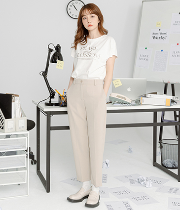 【期間限定】超顯瘦抗皺錐形西裝褲