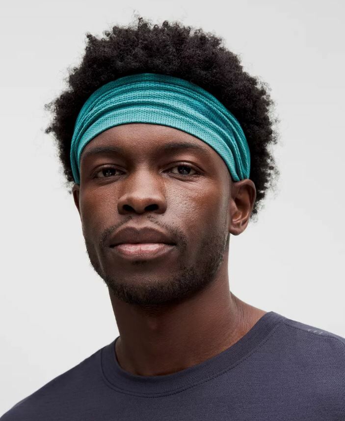 [現貨出清優惠]Lululemon 男士寬頭帶 冰川藍