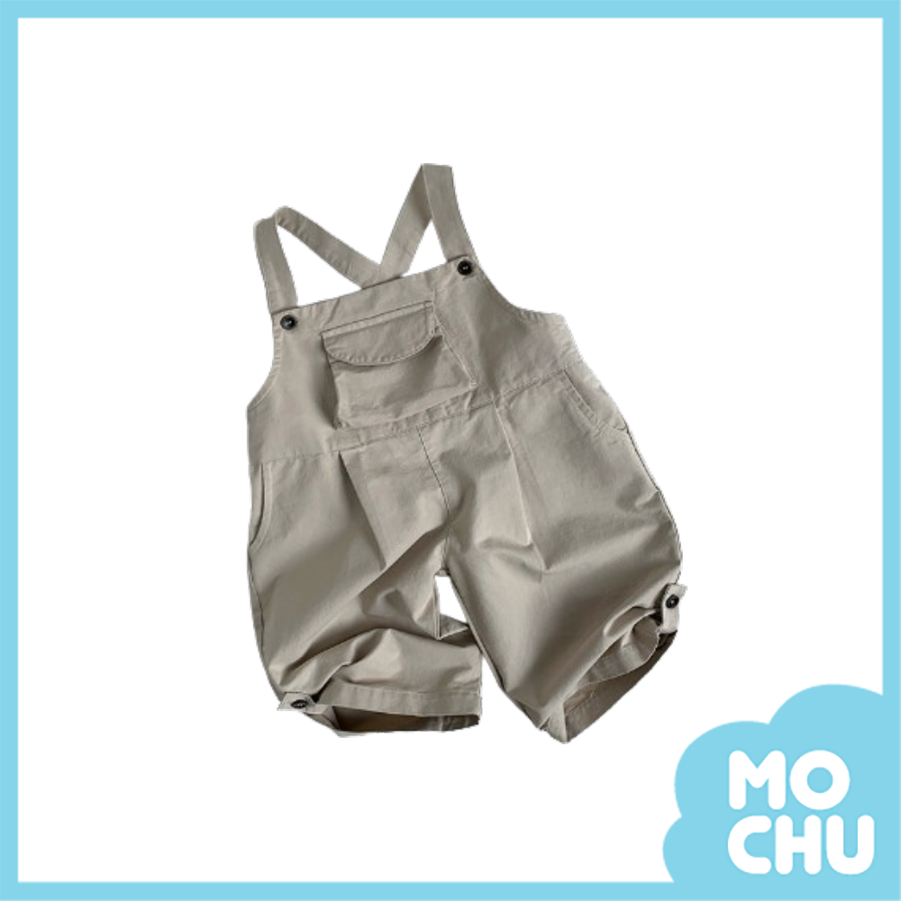 胸前口袋吊帶長褲(三色)