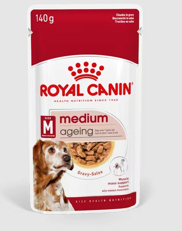 法國皇家 SHN 中型熟齡及老犬營養主食濕糧(肉汁)140G (原箱10包)