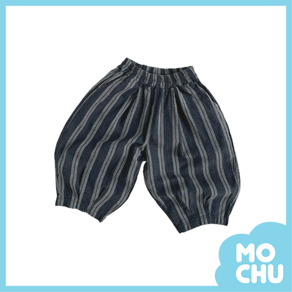 日系條紋寬鬆長褲(二色)