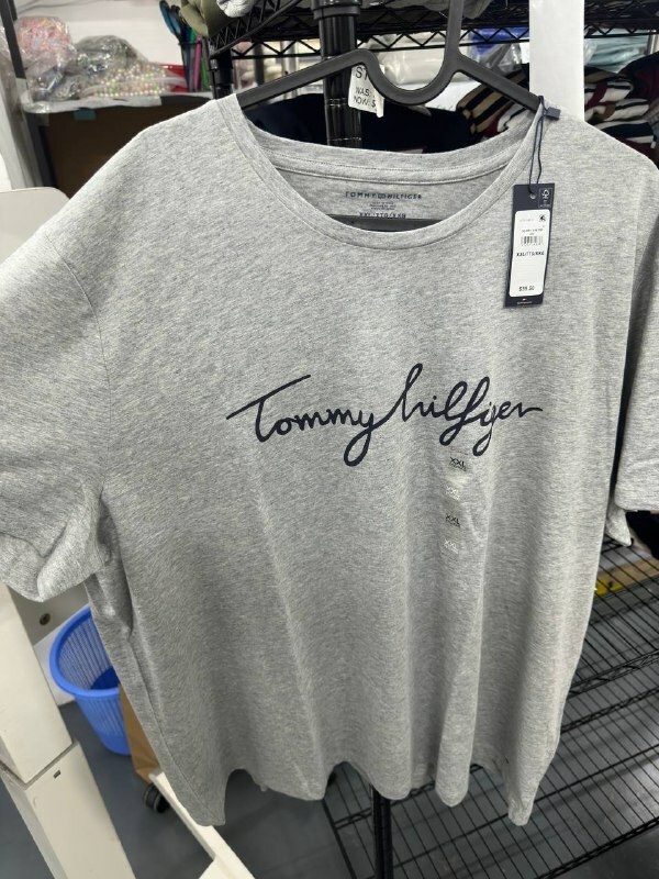 [S] TOMMY HILFIGER SIGNATURE CREWNECK T-SHIRT,LIGHT PINK, 76J4891-030 (STH1045)