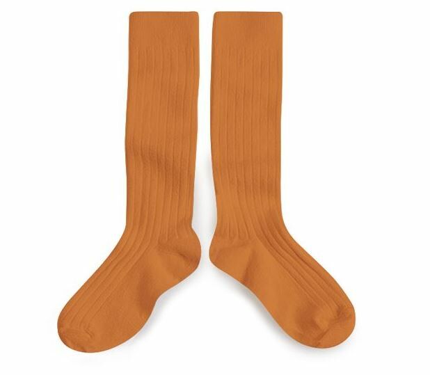 (預購) COLLEGIEN 羅紋長襪 La Haute - 670 Terracotta 暖橘