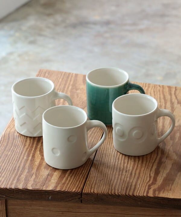 #預購 BEAMS Yumi Seko 瀬古有美 白瓷雕刻馬克杯