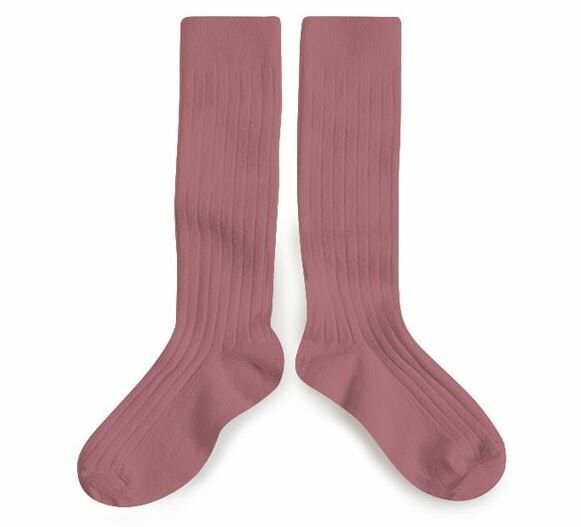 (預購) COLLEGIEN 羅紋長襪 La Haute - 436 Raisin Rose 葡萄玫瑰