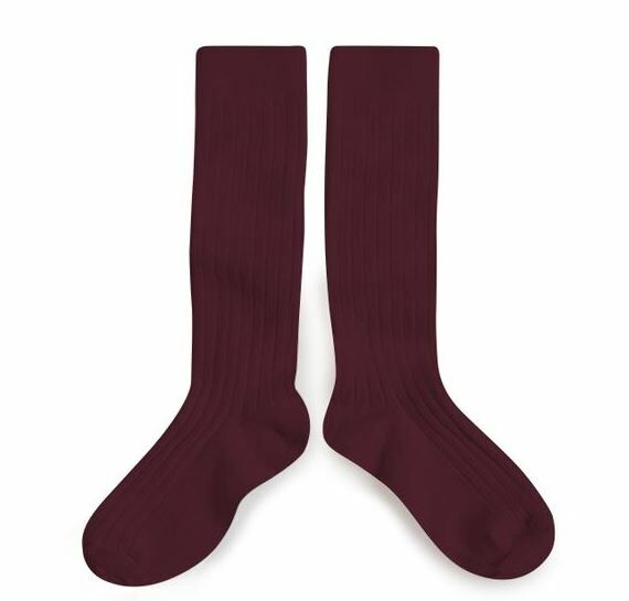 (預購) COLLEGIEN 羅紋長襪 La Haute - 640 Bordeaux Grand Cru 酒紅