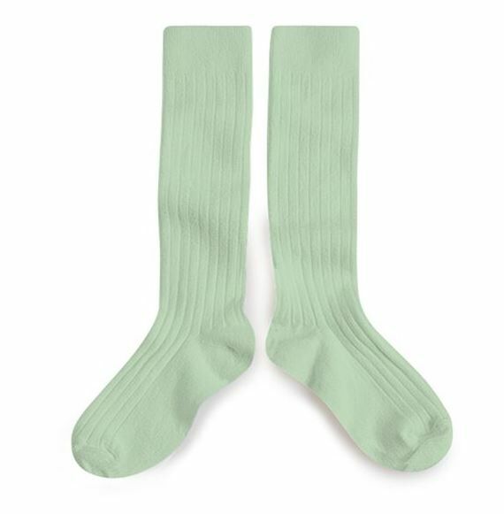 (預購) COLLEGIEN 羅紋長襪 La Haute - 251 Verveine 淺綠