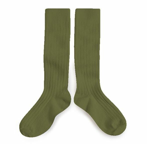 (預購) COLLEGIEN 羅紋長襪 La Haute - 533 Olive du Lubéron 橄欖綠