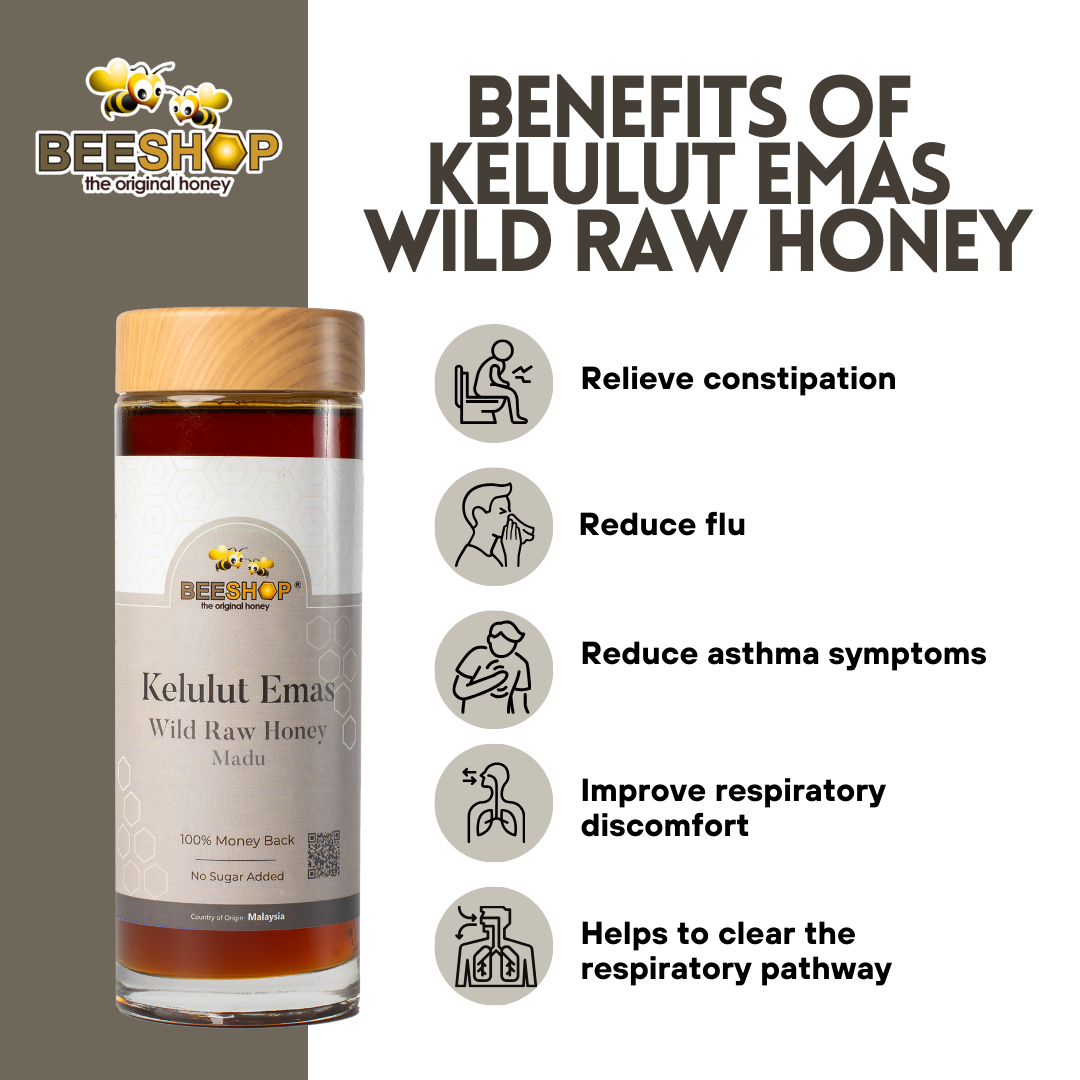 KELULUT EMAS WILD RAW HONEY (HALAL)