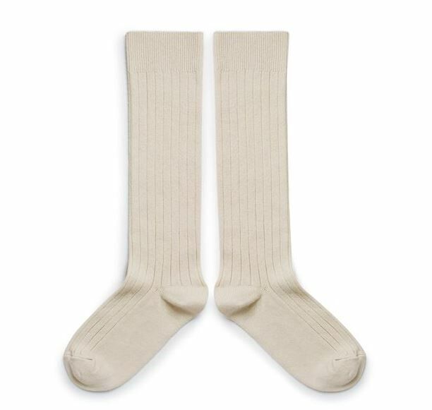 COLLEGIEN 羅紋長襪 La Haute - Doux Agneaux米白