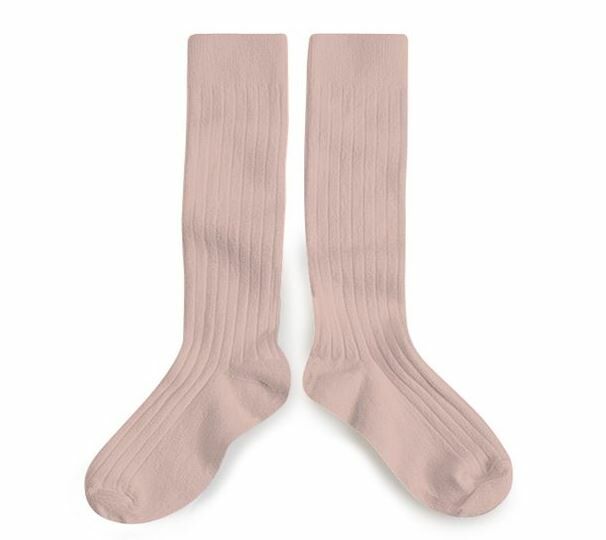 (預購) COLLEGIEN 羅紋長襪 La Haute - 331 Vieux Rose 復古粉
