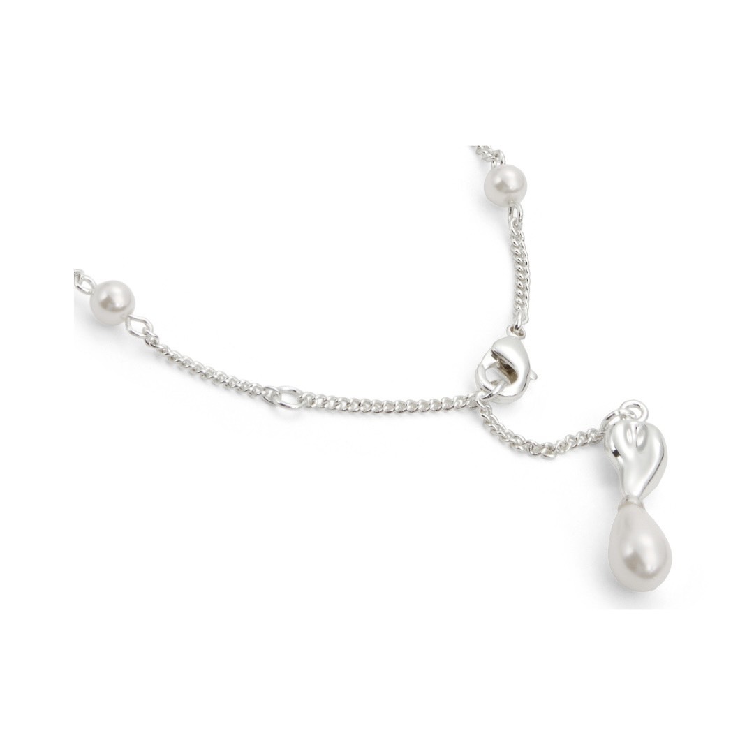 <情人節必買>Charles & Keith Corrine 珍珠 銀色 小ck 手鍊 戒指