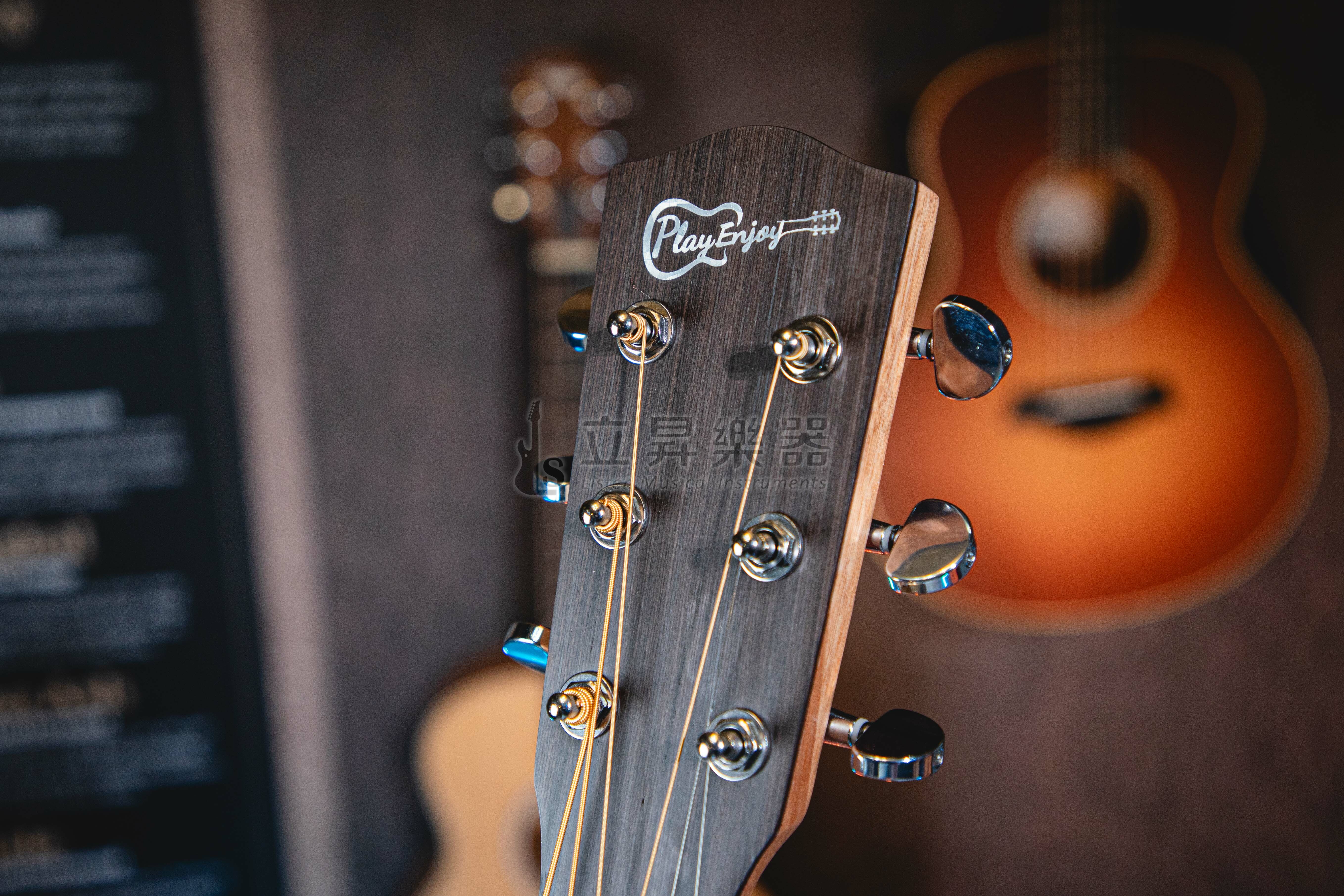 PlayEnjoy 享彈 SO-GA 41吋 GA桶 復古擦色漸層 雲杉木面單 胡桃木側背板 Fret圓導角 附10mm厚琴袋 第 6 張圖片｜三峽配件 / 週邊