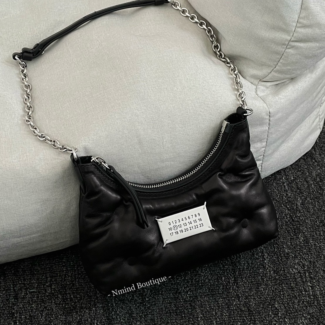 Maison Margiela Glam Slam hobo micro / BLACK