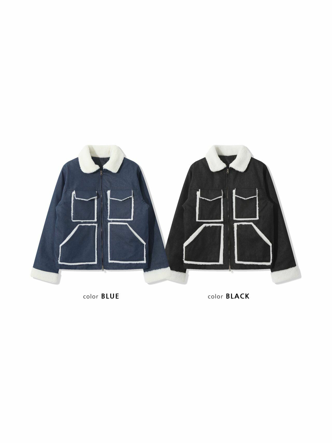 毛毛領拉鍊外套 ENOC-027JK