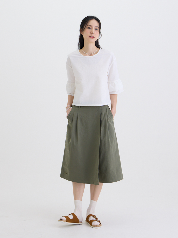 瑪琪造型褲裙-軍綠