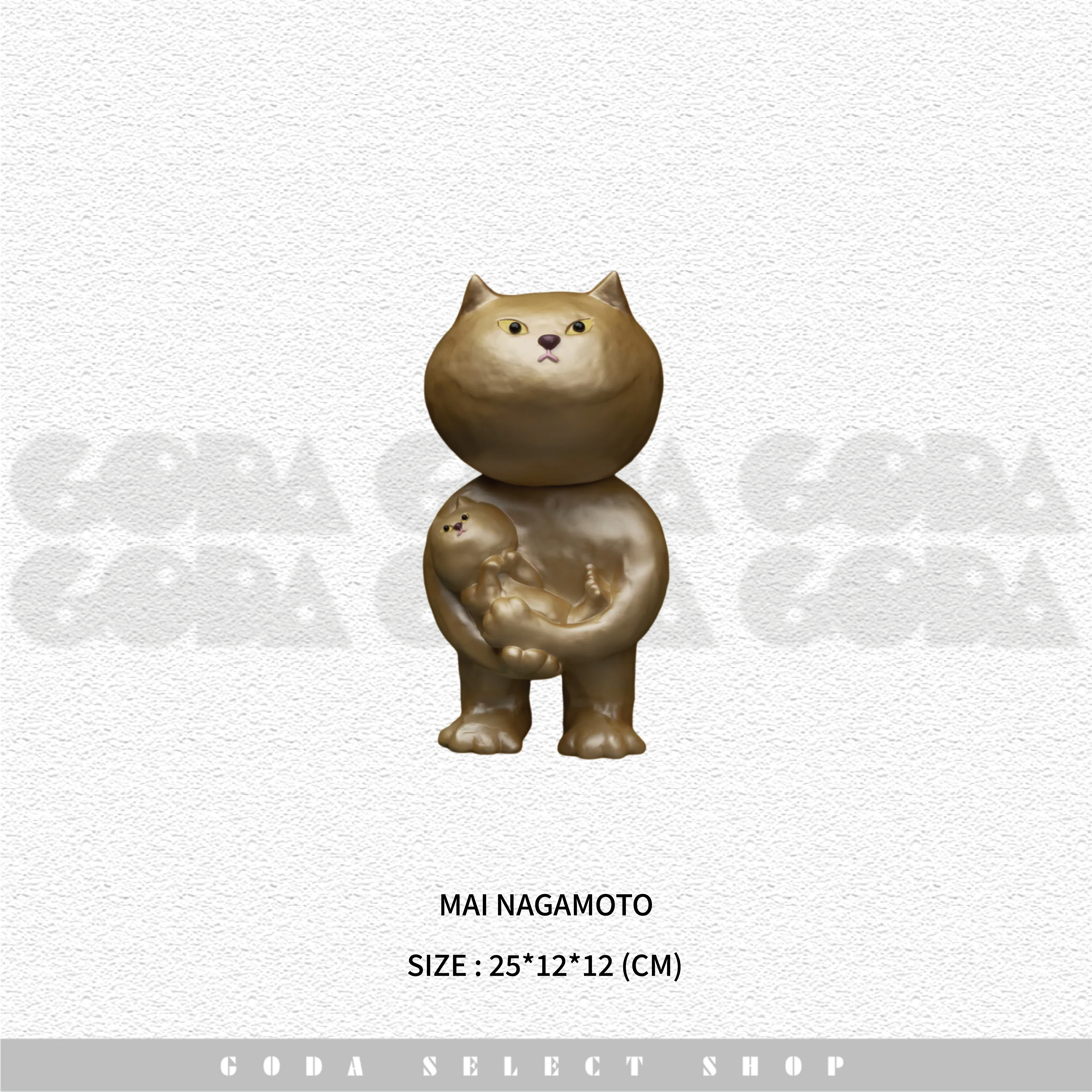 [全球限量50版]MAI-NAGAMOTO長本真衣 金貓 藝術品 雕塑 #GT