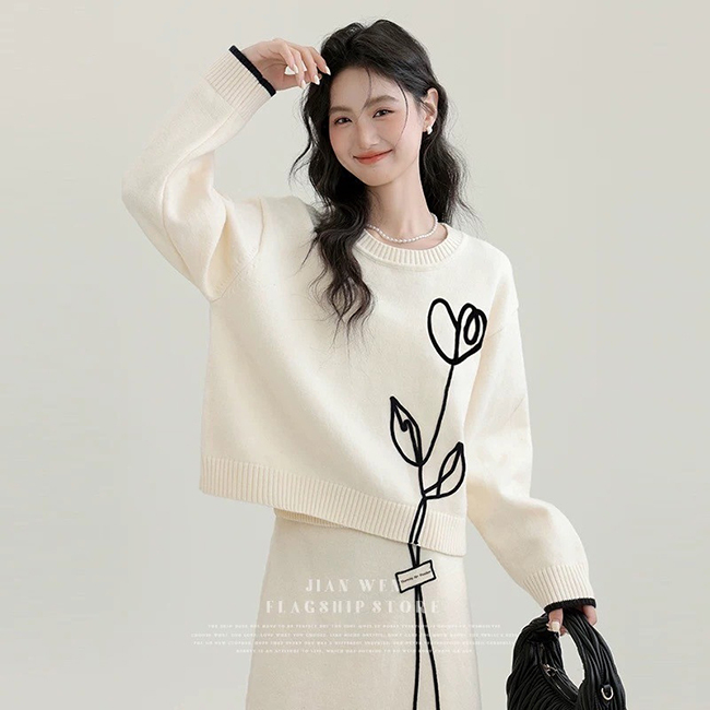 25SS漫步花園的公主套裝-米杏色