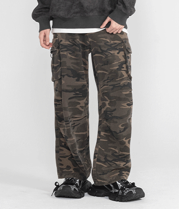 迷彩工作口袋褲