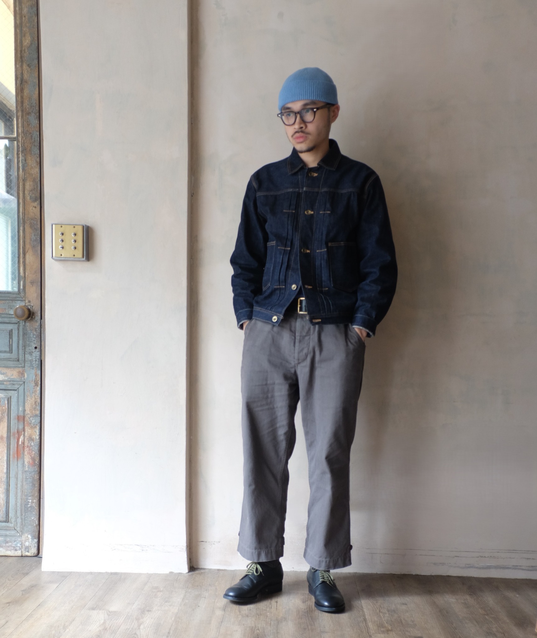 ROTOTO 針織帽 SAX SAX : Free size