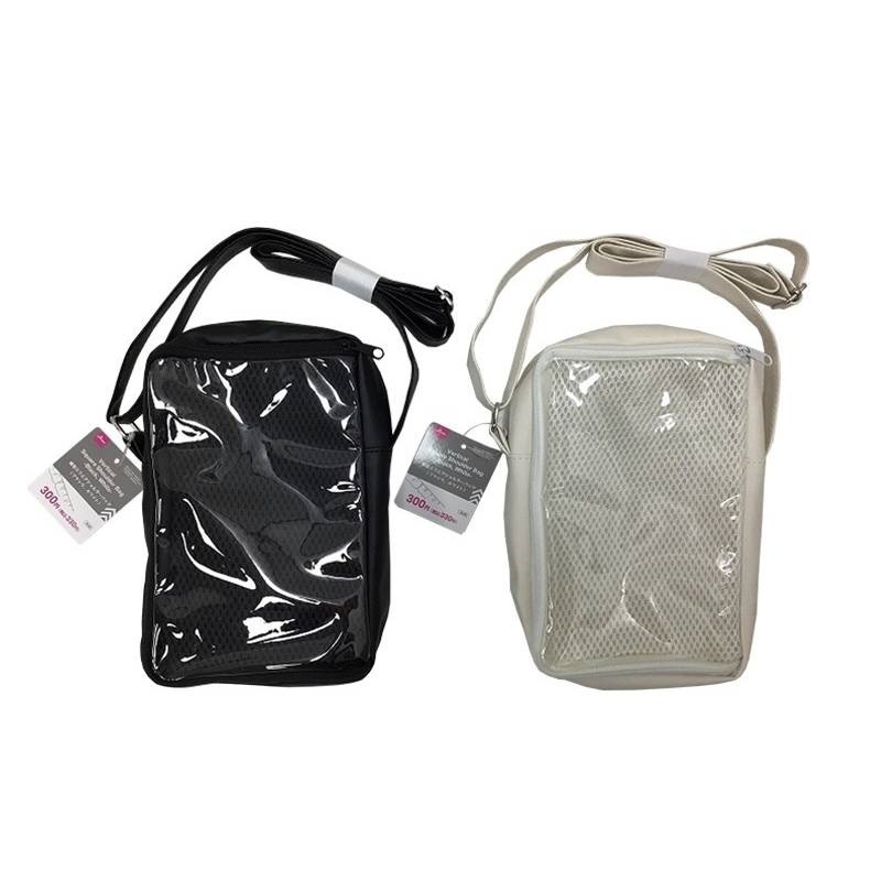 推活側背包/黑、白 12x5x20cm