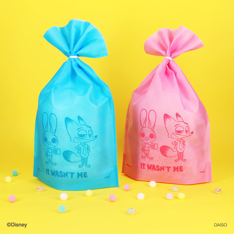 不織布禮物包裝袋/動物方城市 25x40x10cm