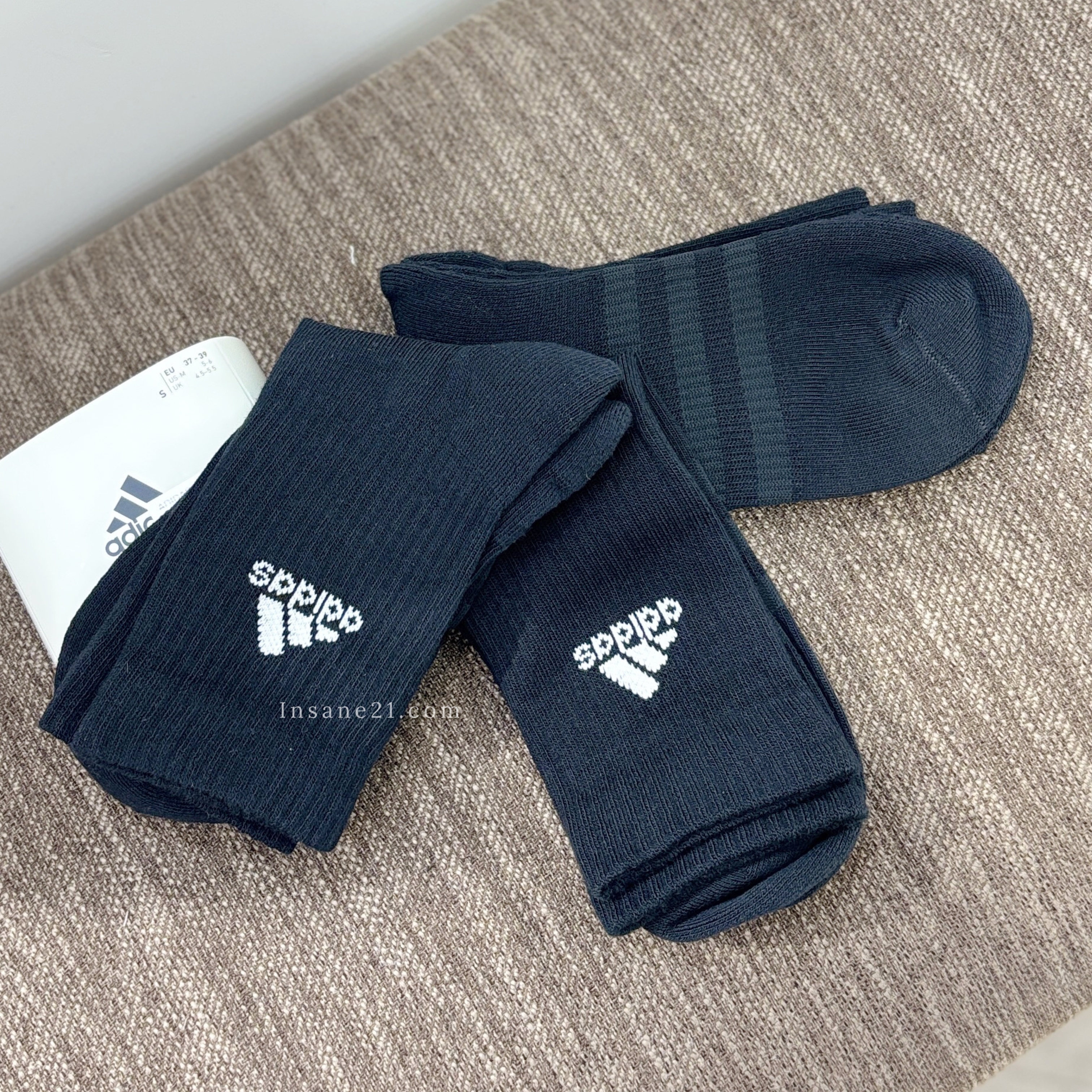 ADIDAS SOCKS 訓練 長襪 黑 三雙一組 IC1310