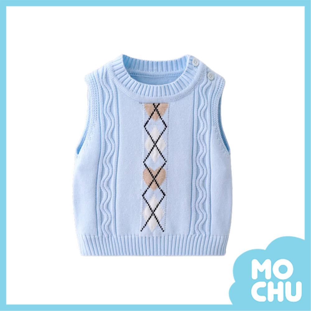 英倫提花針織背心(二色)