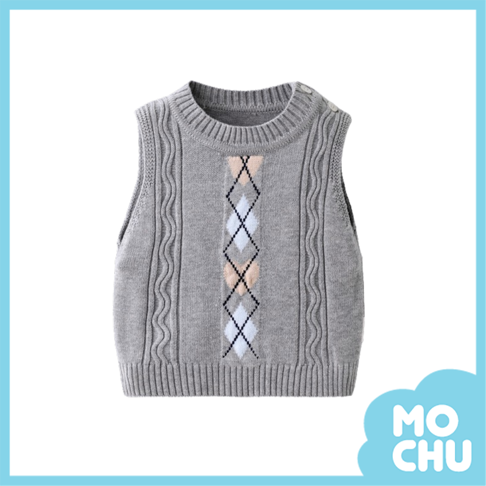 英倫提花針織背心(二色)