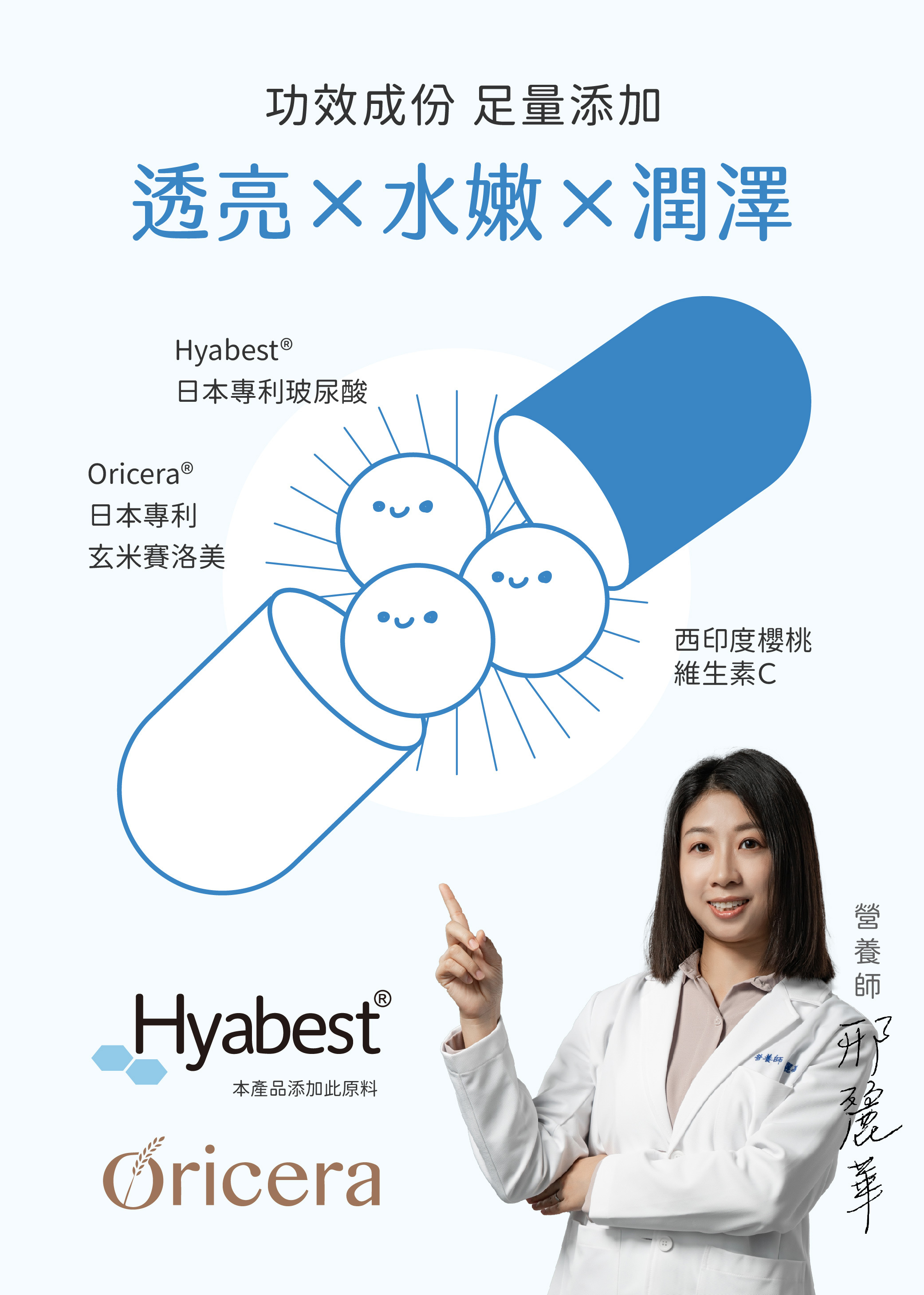 營養師推薦美天美點QQ玻尿酸膠囊,補充肌膚水潤光澤