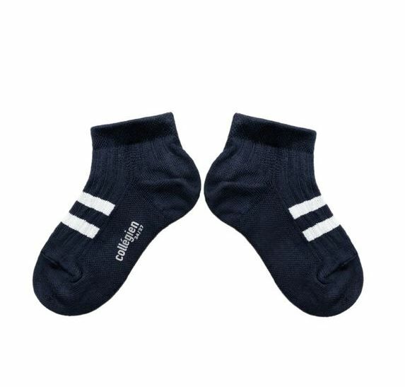 COLLEGIEN 雙槓羅紋短襪 Maé-  Nuit Etoilée星夜藍