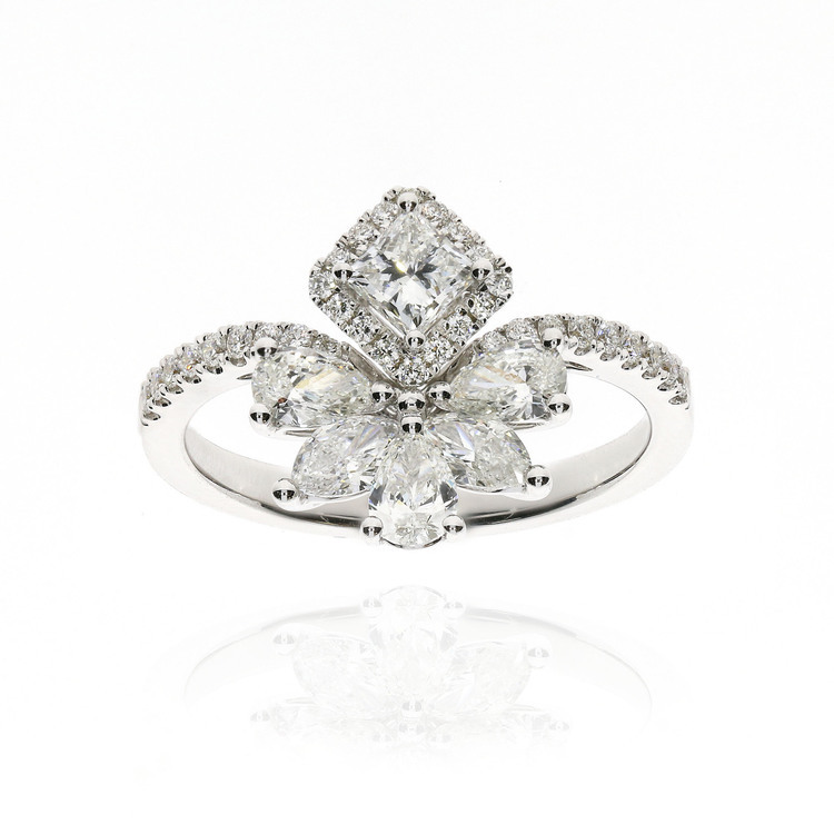 花影公主方形主石鑽戒