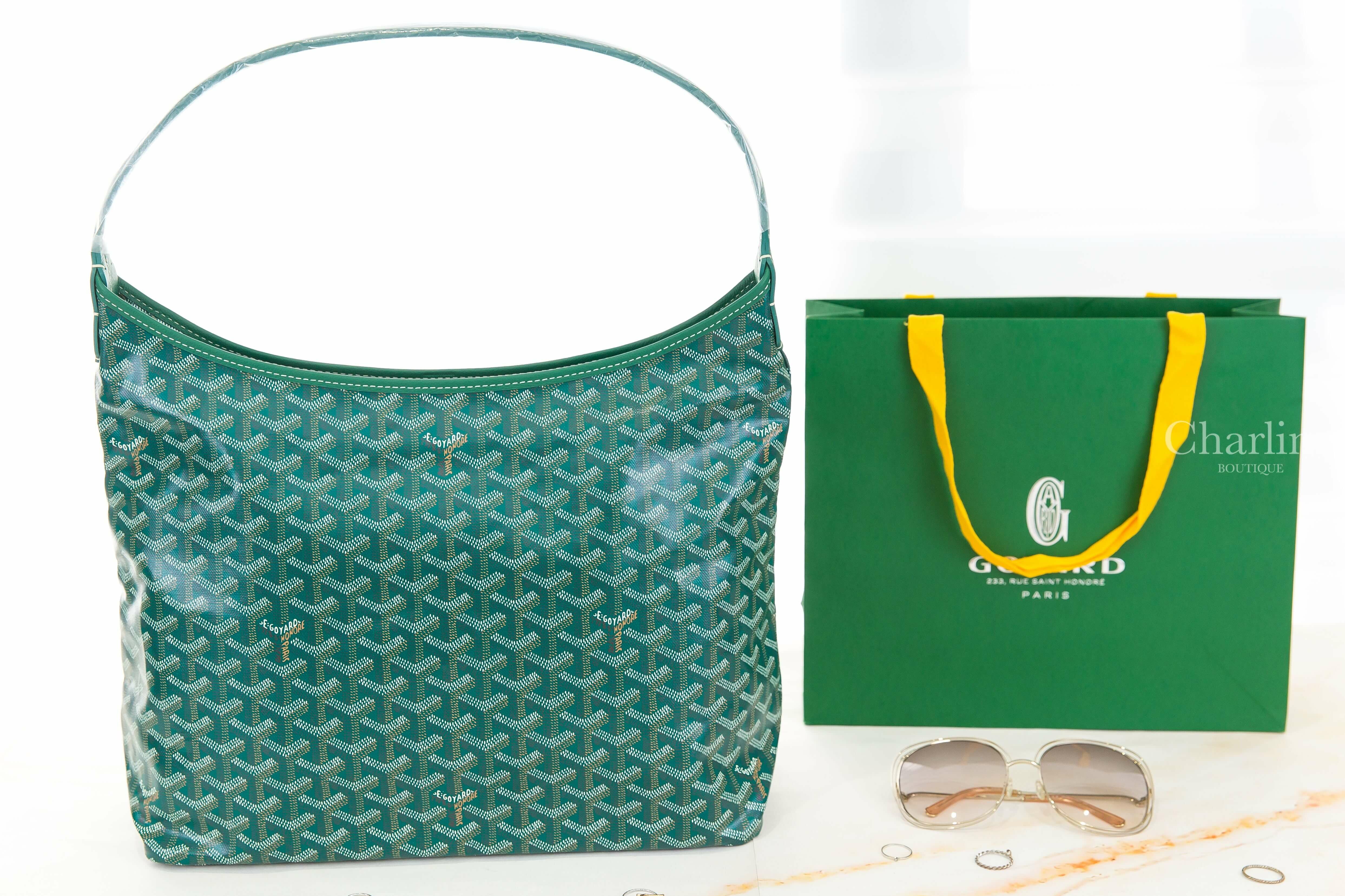 Goyard Bohème Hobo Bag 綠色帆布小牛皮同色提把手提肩背包-Charline Boutique 精品代購