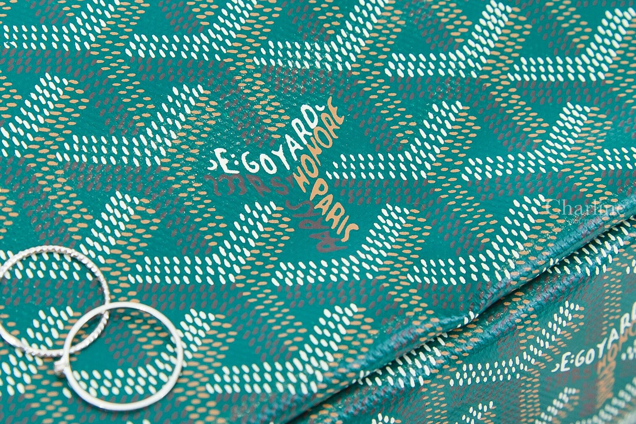 Goyard Bohème Hobo Bag 綠色帆布小牛皮同色提把手提肩背包
