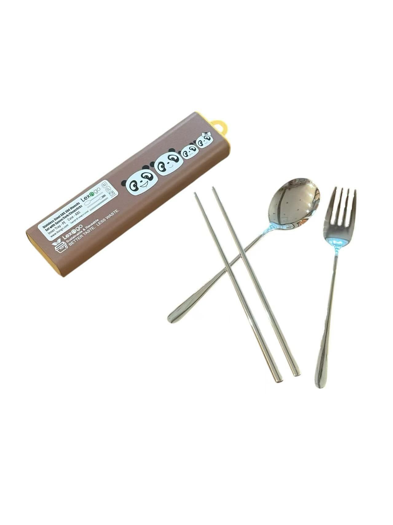 LEXINGTON sus 304 stainless steel utensils set with abs case - panda series