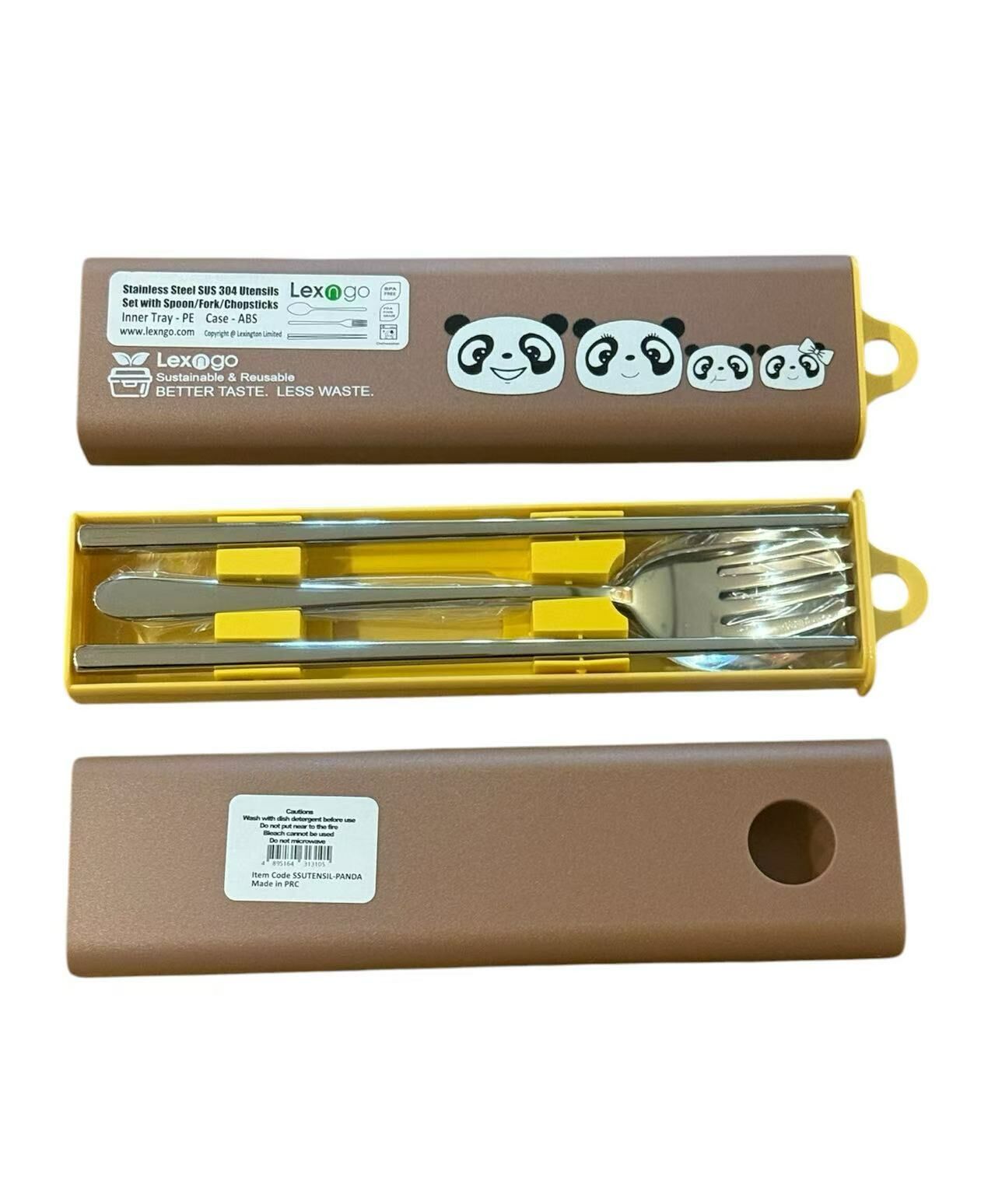 LEXINGTON sus 304 stainless steel utensils set with abs case - panda series