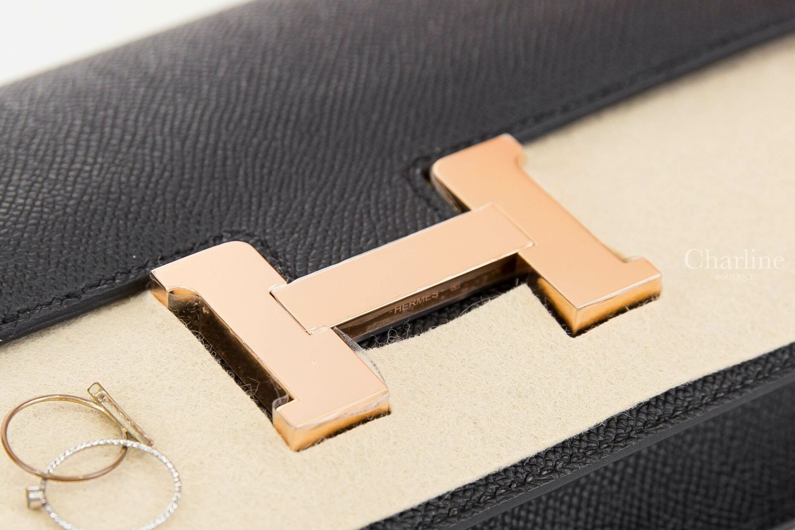Hermès Constance 1-Elan 89 Noir Epsom 黑色玫瑰金釦