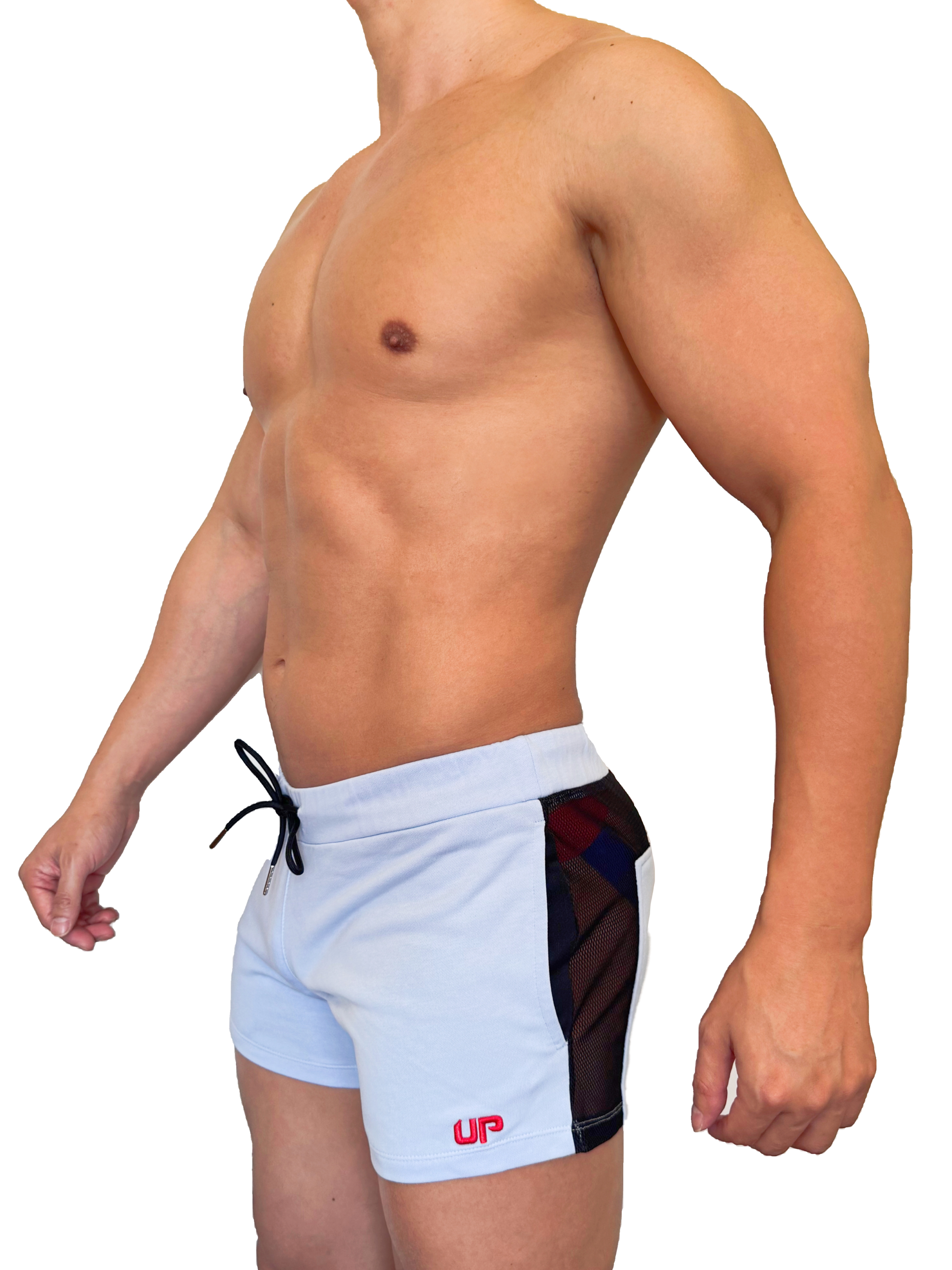 2025 全新系列 - UP For Fun Ultra 透視棉短褲 淺粉藍