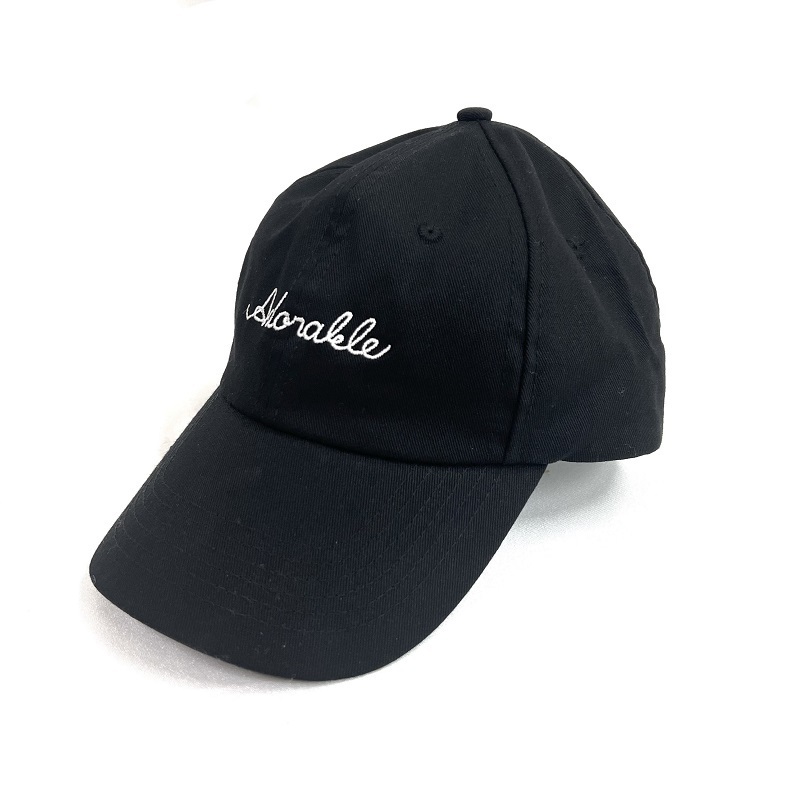 TP 刺繡帽子/黑 頭圍56cm